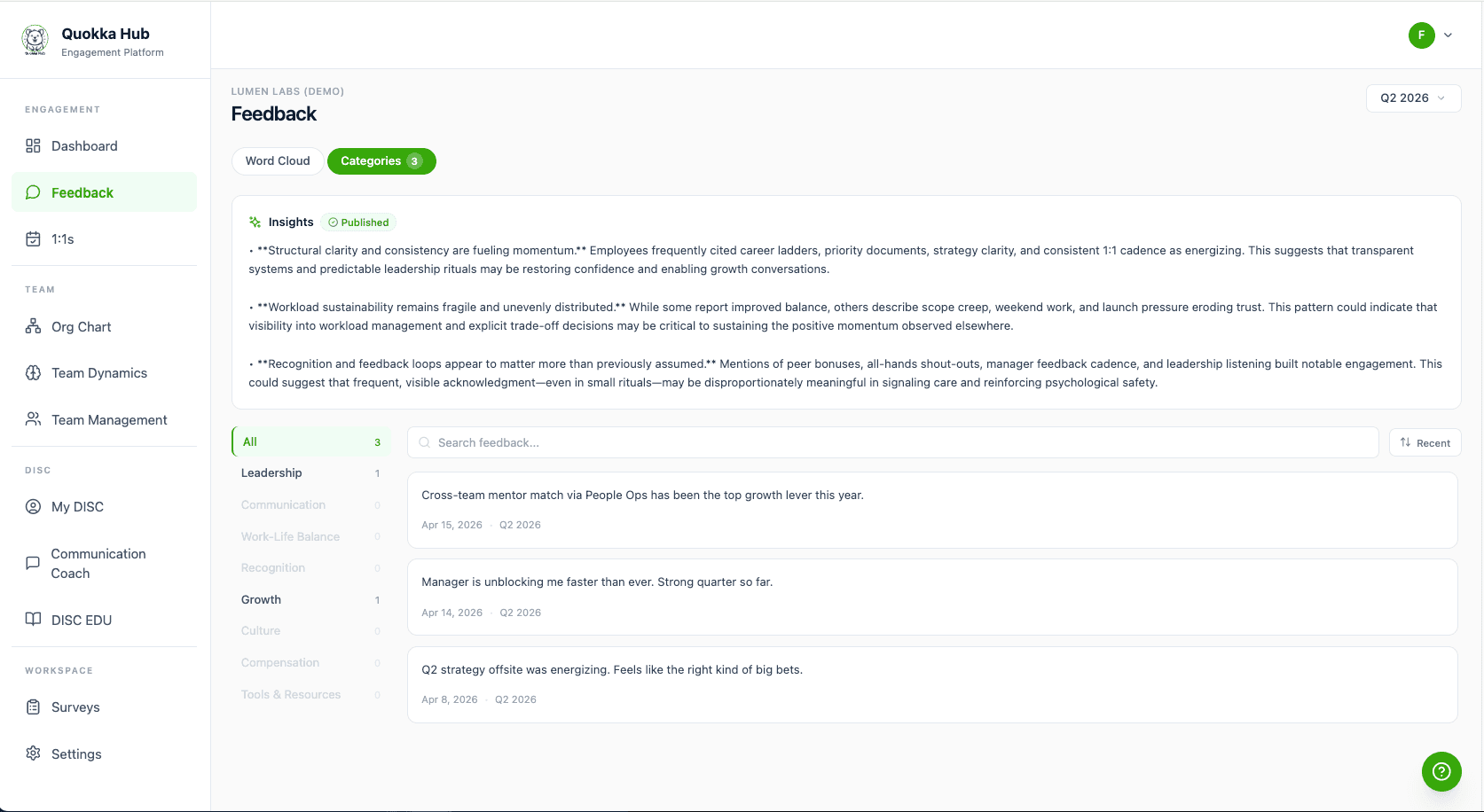 Culture OS feedback and survey insights across the employee lifecycle